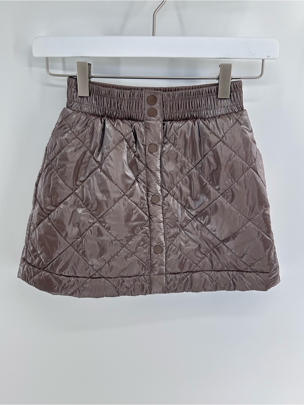 Athleta Girl Toasty Buns Metallic Quilted Skirt - Size 7
